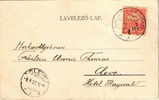 1902 Balatonfüred, Római katolikus templom főoltára, belső. Kampmann H. kiadása