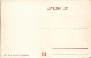 Fonyódfürdő, Balaton parti fürdőkabinok. Özv. Tényi Lajosné kiadása