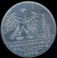 Németország 2000D 10M Ag "10 éves a Német Egység" T:2+