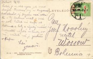 1915 Szolnok, Gorove utca, Népbank Takarékpénztár, Korzó kávéház, üzletek. Gettler József kiadása (E...