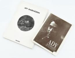 Ady Emlékmúzeum Budapest, 2 db album fekete-fehér képekkel, kiadói papírmappában