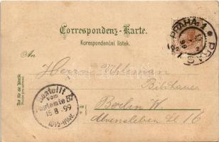 1899 (Vorläufer) Praha, Prag, Prága, Prague; Altstädter Brückenthurm, Karlsbrücke u. Kleinseite, K.k...
