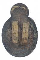 ~1940. "Nagy Honvéd Sportügyességi Jelvény" préselt, ezüstözött bronz jelvény (51x34mm) T:...