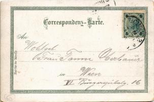 1902 Olomouc, Olmütz; Kunstuhr, Neues Villenviertel / astronomical clock, villas. Hermann Seibt Art ...