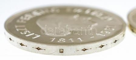 1961. 25Ft Ag + 50Ft Ag "Liszt" T:1- patina, kis karc
Adamo EM7, EM8