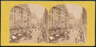 cca 1890 Párizs, vintage, keményhátú sztereófotó, 8,5x17,2 cm / Paris, vintage stereo photo