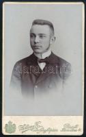 cca 1905 Zelesny Károly (1848-1913) Ő császári és királyi fensége, József főherceg udvari fényképésze, pécsi fényképészeti műtermében készült, keményhátú vintage fotó, 10,6x6,6 cm