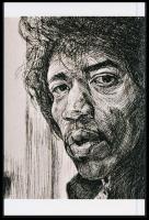cca 1968 Jimi Hendrix (1942-1970) énekes grafikai portréjáról készült fotómásolat, a néhai Lapkiadó Vállalat fotóarchívumából 1 db mai nagyítás, 15x10 cm