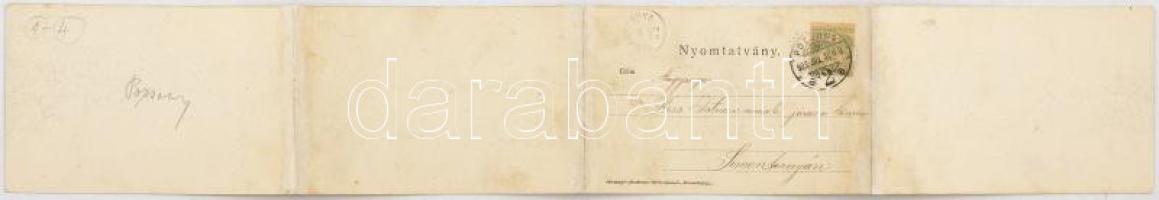 1903 Pozsony, Pressburg, Bratislava; Bediene dich allein. Négy részes kihajtható panorámalap / 4-til...