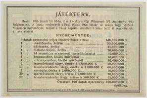 Budapest 1926. "Iparművészeti Sorsjegy az Országos Magyar Iparművészeti Társulat Jubileumi Kiál...