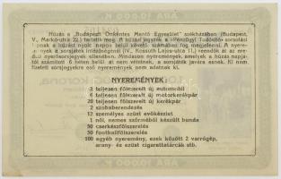 Budapest 1925. "Mentősorsjegy" 1/2 sorsjegy 10.000K értékben, "A 024105" sorszám...
