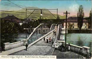 1913 Rózsahegy, Ruzomberok; Vág híd. Klimácek Sándor / Povazsky most / Váh river bridge (EK)