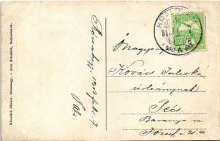 1913 Rózsahegy, Ruzomberok; Vág híd. Klimácek Sándor / Povazsky most / Váh river bridge (EK)