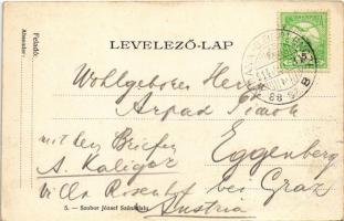 1914 Szénásfalu, Bzenica; látkép, utca. Szobor József kiadása / general view, street + "P.NÁNA ...