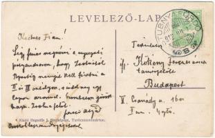 1912 Stubnyafürdő, Túróchévíz, Stubnianske Teplice, Turcianske Teplice; vasútállomás. Hegedüs I. fén...