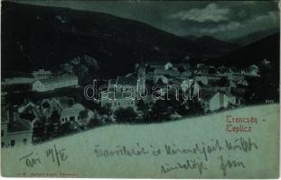 1901 Trencsénteplic, Trencianske Teplice; látkép. Gansel Lipót 58M. / general view (EK)