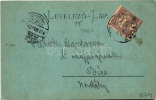 1901 Trencsénteplic, Trencianske Teplice; látkép. Gansel Lipót 58M. / general view (EK)