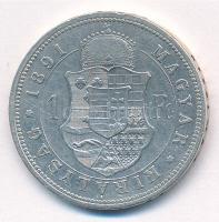 1891KB 1Ft Ag "Ferenc József / Fiume címer" T:2- kis ph
Adamo M15