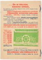 Budapest ~1930. "Lesz még..." reklám, hátlapján szerencsetasak 3db számcetlivel T:I- fo. /...