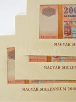 2000. 2000Ft (3x) "Millennium", sorszámkövetők "MM 0334059 - MM 0334061" eredeti...