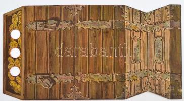 Budapest ~1938. "Suchtár Bankház - 40. osztálysorsjáték" kihajtható sorsjegy reklám T:I- /...