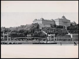 cca 1880 Budapest, a budai vár és a királyi palota látképe, 1 db mai nagyítás, 17,7x24 cm