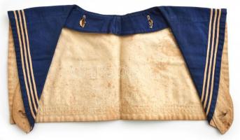 cca 1916 k.u.k. matróz gallér. Szövet, pecséttel jelzett, jó állapotban 40x43 cm / k.u.k. navy colla...