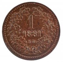 1881KB 1kr Cu "Középcímer" T:1-,2 patina, ph Adamo M4.1