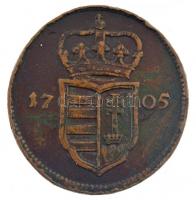 1705. XX Poltura Cu "II. Rákóczi Ferenc" (14,92g) T:2- körben végig ph. Hungary 1705. XX P...