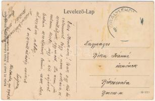 1911 Királylehota, Králova Lehota; tél, Evangélikus templom, utca, Ifj. Lanyi János üzlete és saját ...