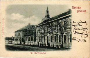 1900 Békés, Református gimnázium. Véver Oszkár kiadása (EK)