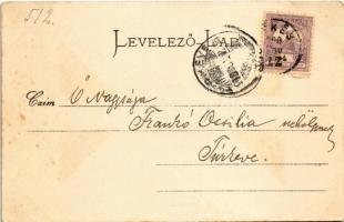 1900 Békés, Református gimnázium. Véver Oszkár kiadása (EK)