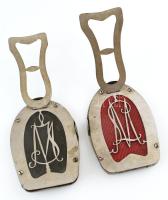 Régi lópatkós képkeret, korának megfelelő állapotban, 13x8 cm