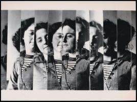 cca 1932 Ismeretlen család fotóalbumából kiemelt fotómontázs másolata mai nagyításon, 17,7x24 cm