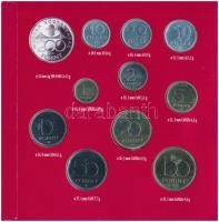 1994. 10f-200Ft (11xklf) forgalmi sor dísztokban, közte 1994. 200Ft Ag "Deák", "Magya...