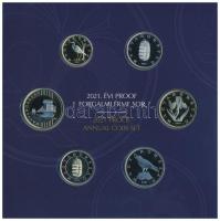 2021. 5Ft Cu-Ni-Zn "75 éves a Forint" (6xklf) + 5Ft-200Ft (6xklf) forgalmi szett dísztokba...