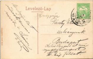 Tusnádfürdő, Baile Tusnad; lovaskocsi az úton. Adler Alfréd kiadása / horse cart on the road