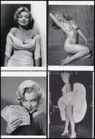 cca 1960 előtti felvételek Marilyn Monroe (1926-1962) színésznőről, Fekete György budapesti fényképész hagyatékából és gyűjtéséből 4 db modern nagyítás, 15x10 cm