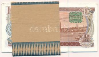 Észak-Korea 1978. (1983) 10W "zöld pecsét" (14x) egy kivétellel sorszámkövetők, banki köte...