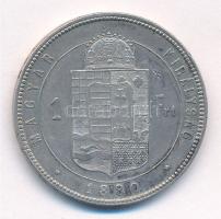 1880KB 1Ft Ag "Ferenc József / Középcímer" T:2 patina, karc 
Hungary 1880KB 1 Forint Ag &...