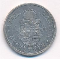 1885KB 1Ft Ag "Ferenc József / Barokk címer" T:3 patina, ph.
Adamo M15