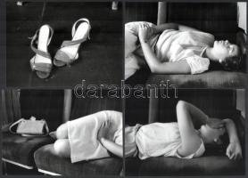 cca 1979 Álom Szeged és Budapest között, 4 db vintage fotó jelzés nélkül, ezüst zselatinos fotópapíron, 12,5x17,5 cm