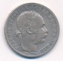 1891KB 1Ft Ag "Ferenc József / Fiume címer" T:2-  Hungary 1891KB 1 Forint Ag "Franz Joseph" C:VF Adamo M15