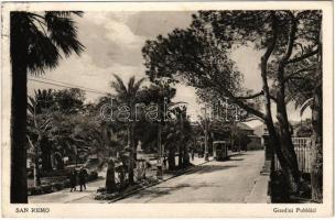1926 Sanremo, San Remo; Giardini Pubblici / park, tram