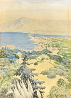 Szelle Kálmán (1890-1977): Mediterrán vidék. Akvarell, papír, jelzett, 30x23 cm