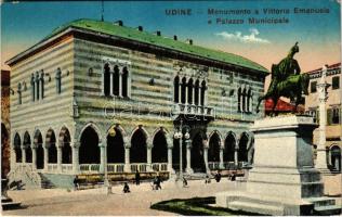 1924 Udine, Monumento a Vittorio Emanuele e Palazzo Municipale / monument, municipal palace (EK)