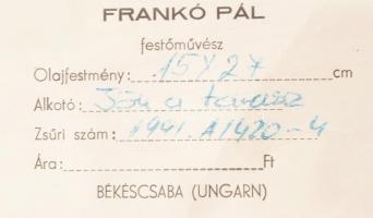 Frankó Pál: Jön a tavasz. Olaj, vászon. Jelzett 32x22 cm Keretben