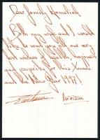 II. Simeon bolgár cár fia, bolgár királyi trónörökös felesége, Miriam Ungría y López (1963-) hercegnő autográf levele / Son of Bulgarian king Simeon IIs wife autograph letter