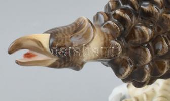 Herendi porcelán turul, kézzel festett, jelzett, hibátlanl, m: 33 cm