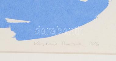 Keserü Ilona (1933-): Utókép 12. Szitanyomat, papír, jelzett, művészpéldány EA XII/XV számozással, ü...